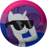 Bi Rarity lgbtq mlp pin