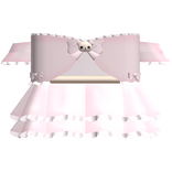 cute kawaii white bear teddy pink dress