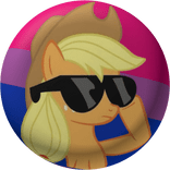 Bi Applejack lgbtq mlp pin