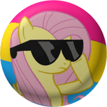 Pan Fluttershy lgbtq mlp pin