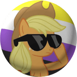 Ace Applejack lgbtq mlp pin