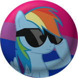 Bi Rainbowdash lgbtq mlp pin
