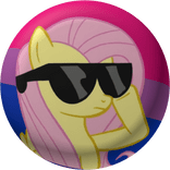 Bi Fluttershy lgbtq mlp pin
