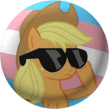 Trans lgbtq applejack Mlp pin
