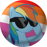 Wlw Lesbian rainbow dash Mlp pin