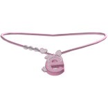 ♡ e bunny initial necklace (pink)