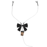 Earbuds Kawaii with Bow and Bobba Preppy - Black