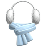 Earmuffs + Scarf Blue Pastel Winter Christmas y2k