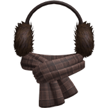 Earmuffs + Scarf Brown Fluffy Winter Christmas y2k
