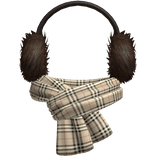 Earmuffs + Scarf Designer Beige Winter Christmas