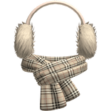 Earmuffs + Scarf Designer Beige Winter Christmas