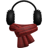 Earmuffs + Scarf Red Fluffy Winter Christmas y2k