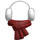Earmuffs + Scarf Red Fluffy Winter Christmas y2k