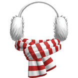 Earmuffs + Scarf Red Striped Winter Christmas y2k