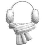 Earmuffs + Scarf White Fluffy Winter Christmas y2k