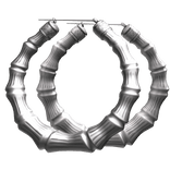 Earrings Chunky Silver Bamboo Hoops Bone Jewelry