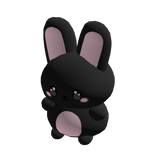 easter black bunny plushie (holdable)