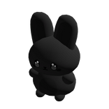 easter black bunny plushie (holdable)