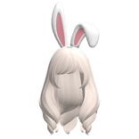 Easter Bunny Anime Fluffy Pale Blond Hair