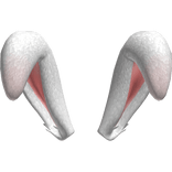Easter Bunny Ears Down V4 | White
