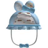 Easter bunny kawaii ruffle bucket hat  -blue