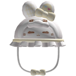 Easter bunny kawaii ruffle bucket hat  - white