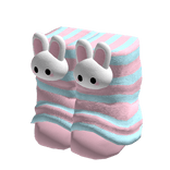 Easter Bunny Leg Warmers Pink Blue