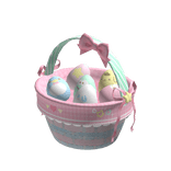 Easter egg basket holdable spring multi pastel bow