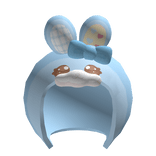 Easter kawaii hood w bunny ears and bow (blue)