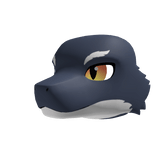 Eastern Dragon Head (Dark Blue)