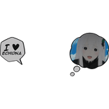 Echidna Thinking Bubble + I Love Text
