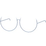 Eclipse Glasses [ Pastel Blue ]