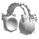 Edgy White Winter Spiky Bow Earmuffs