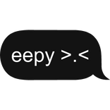 eepy (sleepy) text message bubble