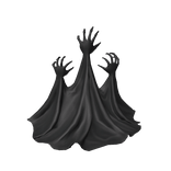 Elegant Black Draped Train