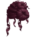 Elegant Curly Updo Twin Bun (Berry)