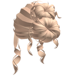 Elegant Curly Updo Twin Bun (Blonde)