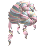 Elegant Curly Updo Twin Bun (Confetti)