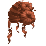 Elegant Curly Updo Twin Bun (Ginger)