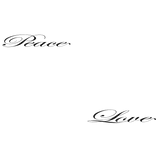 Elegant Gothic Black Emo Peace Love Text Backdrop