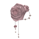 Elegant Pearl Floral Rose Headpiece in Pink (R)