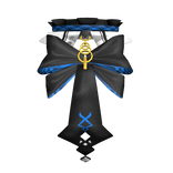 Elegant White Collar & Black Blue Tie 3.0