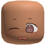 Embarrassed Winking Chibi Face