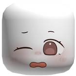 Embarrassed Winking Chibi Face