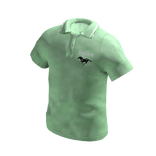 Embossed Stallion Polo w/ 2 tone collar in mint