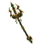 Emerald Skull Trident Gold Green