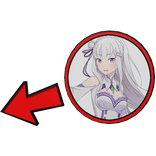 Emilia Re Zero Pointing Meme Circle