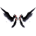 [EMISSIVE] Black Wings with Red Glowing Eyes