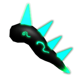 Emissive Cyan Green Spiky Tail