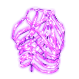 [EMISSIVE] Cyber Goth Purple Rib Cage Top